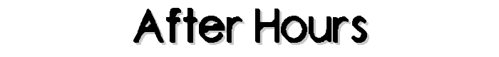After Hours font